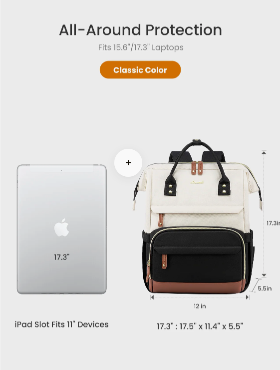 Lantana Laptop Backpack, 15.6" 17"